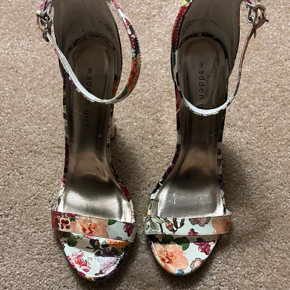 Madden Girl Multicolor Floral Heels